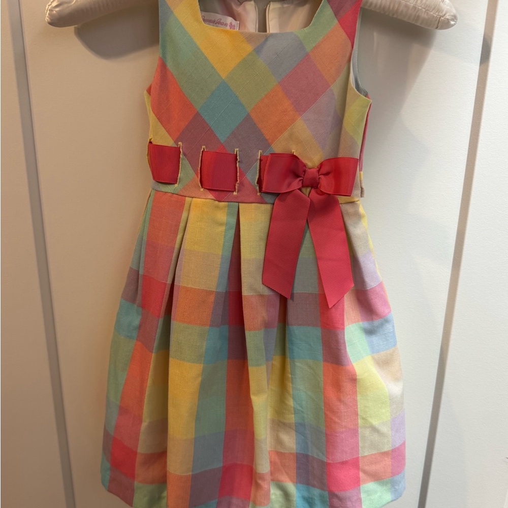 Colorful Plaid Kids Dress